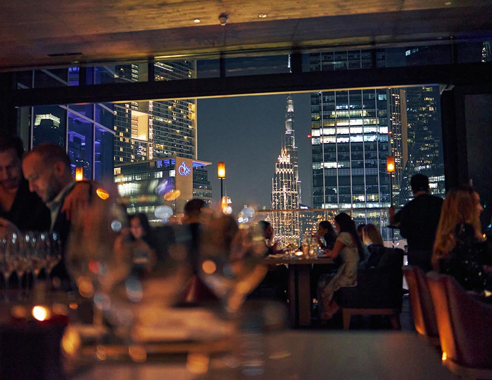 view of the Burj Khalifa from CLAP Dubai