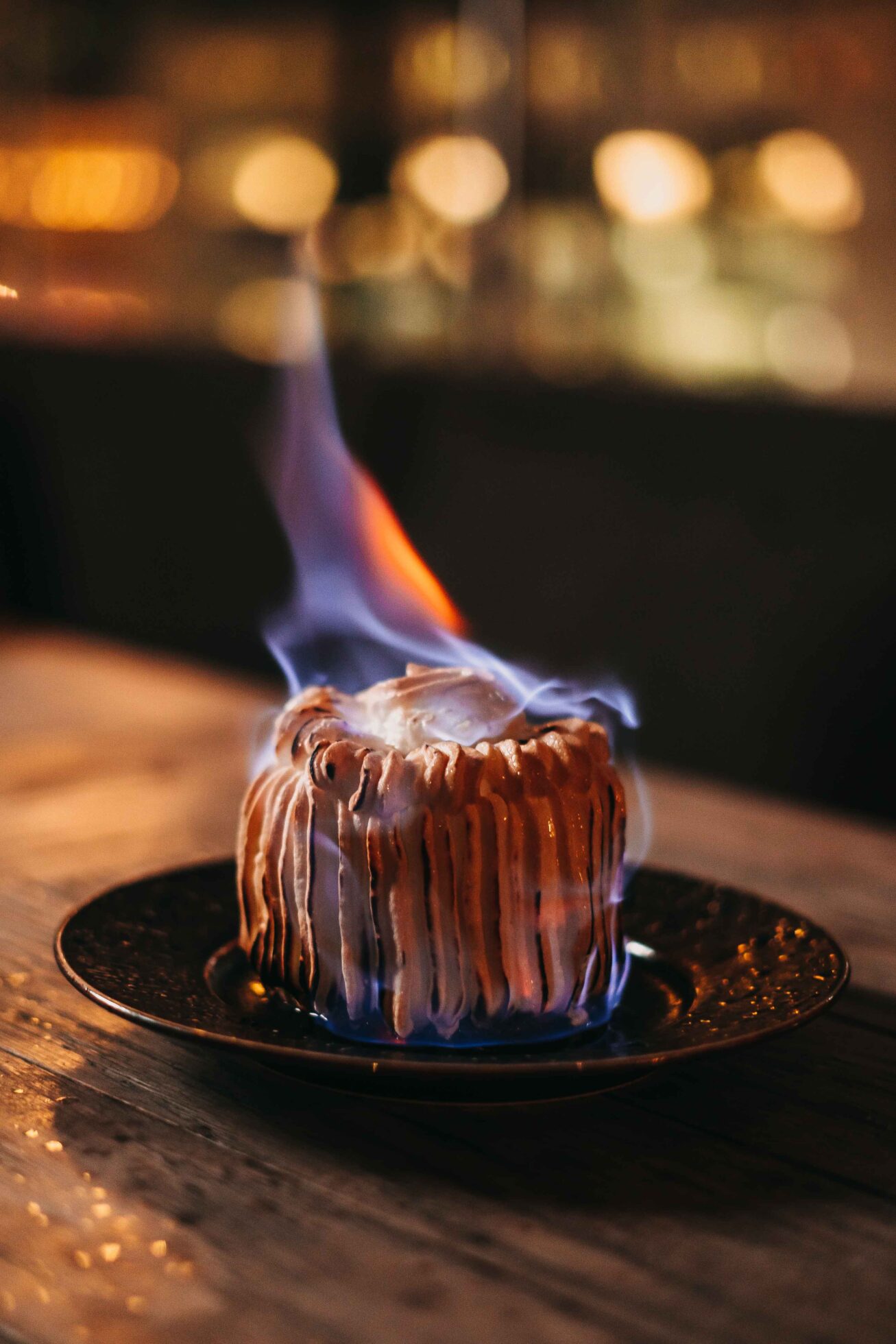 dessert served at CLAP Dubai, Japanese fine dining restaurant
