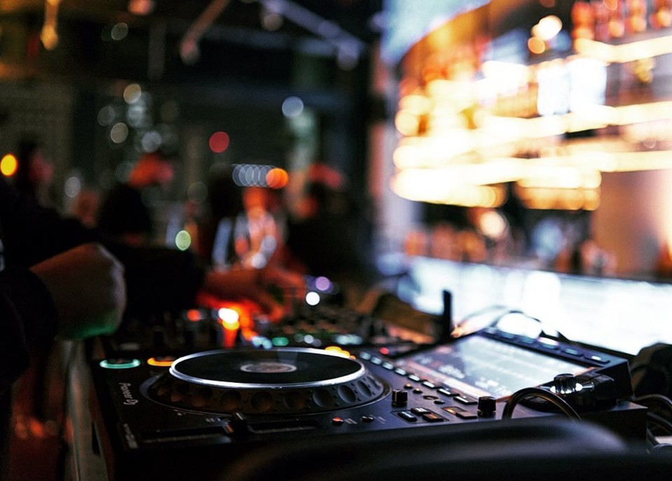 DJ's stereo at CLAP Dubai, japanese fine dining restaurant