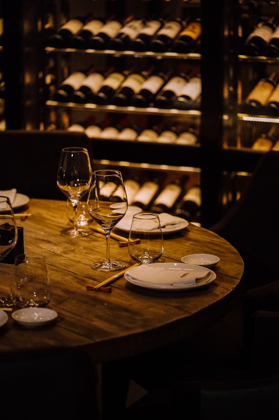 a set table at CLAP Dubai, japanese fine dining restaurant