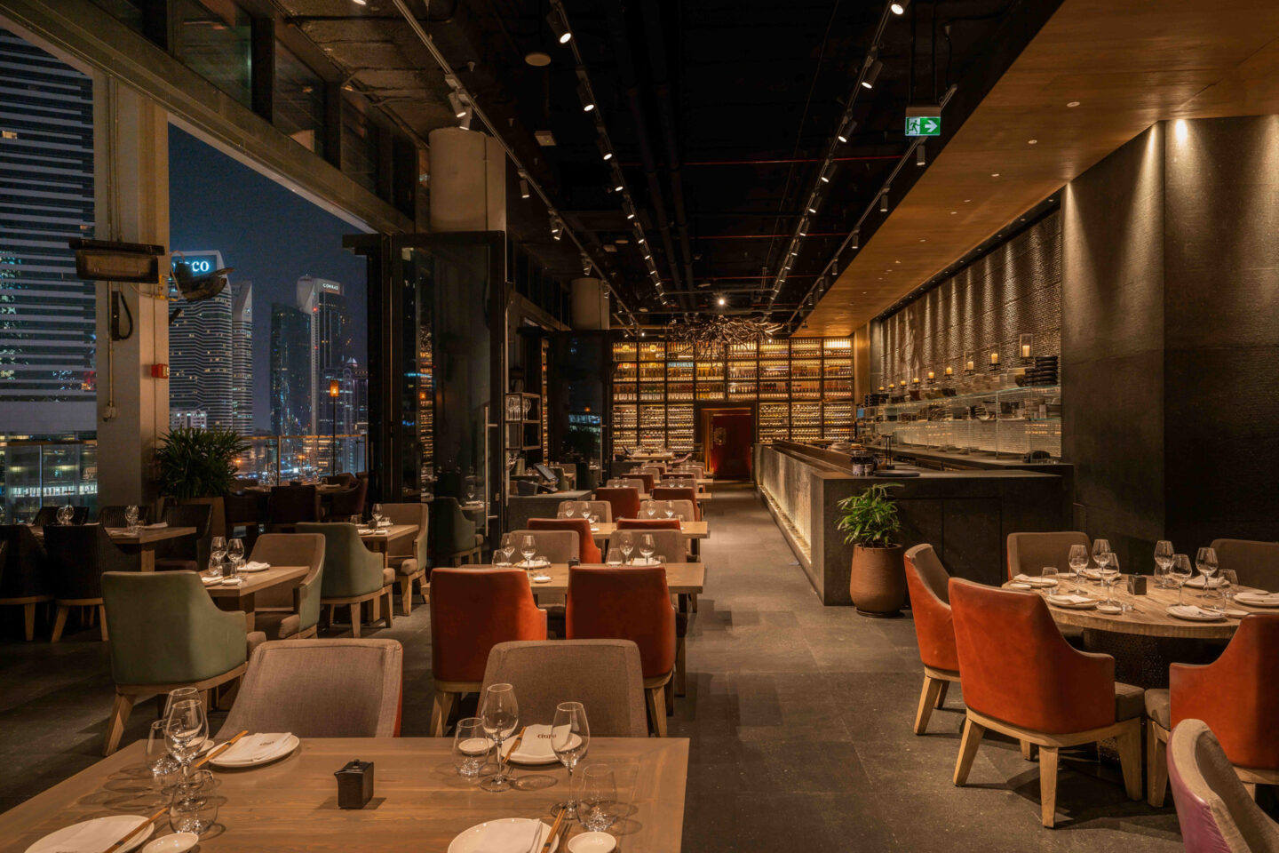 CLAP Dubai Interior, Japanese fine dining restaurant in Dubai