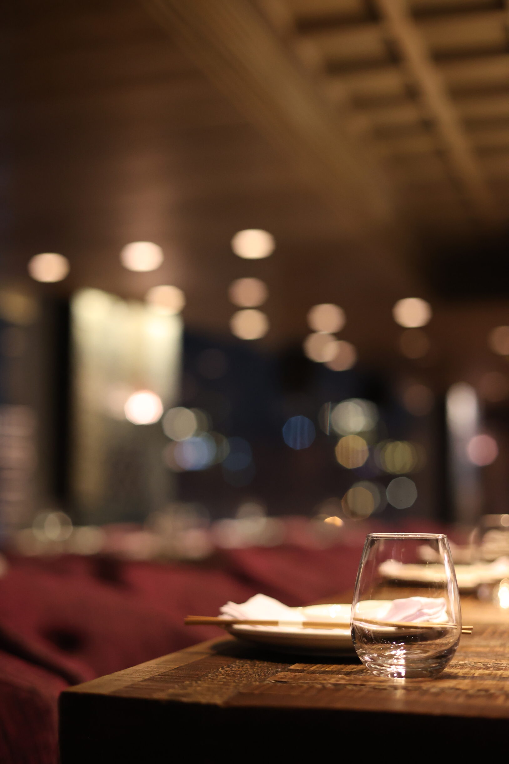 Set Table with a plate and empty glass at CLAP BEIRUT Private Events