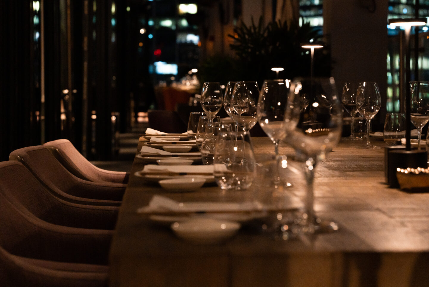 a set dining table CLAP London private events